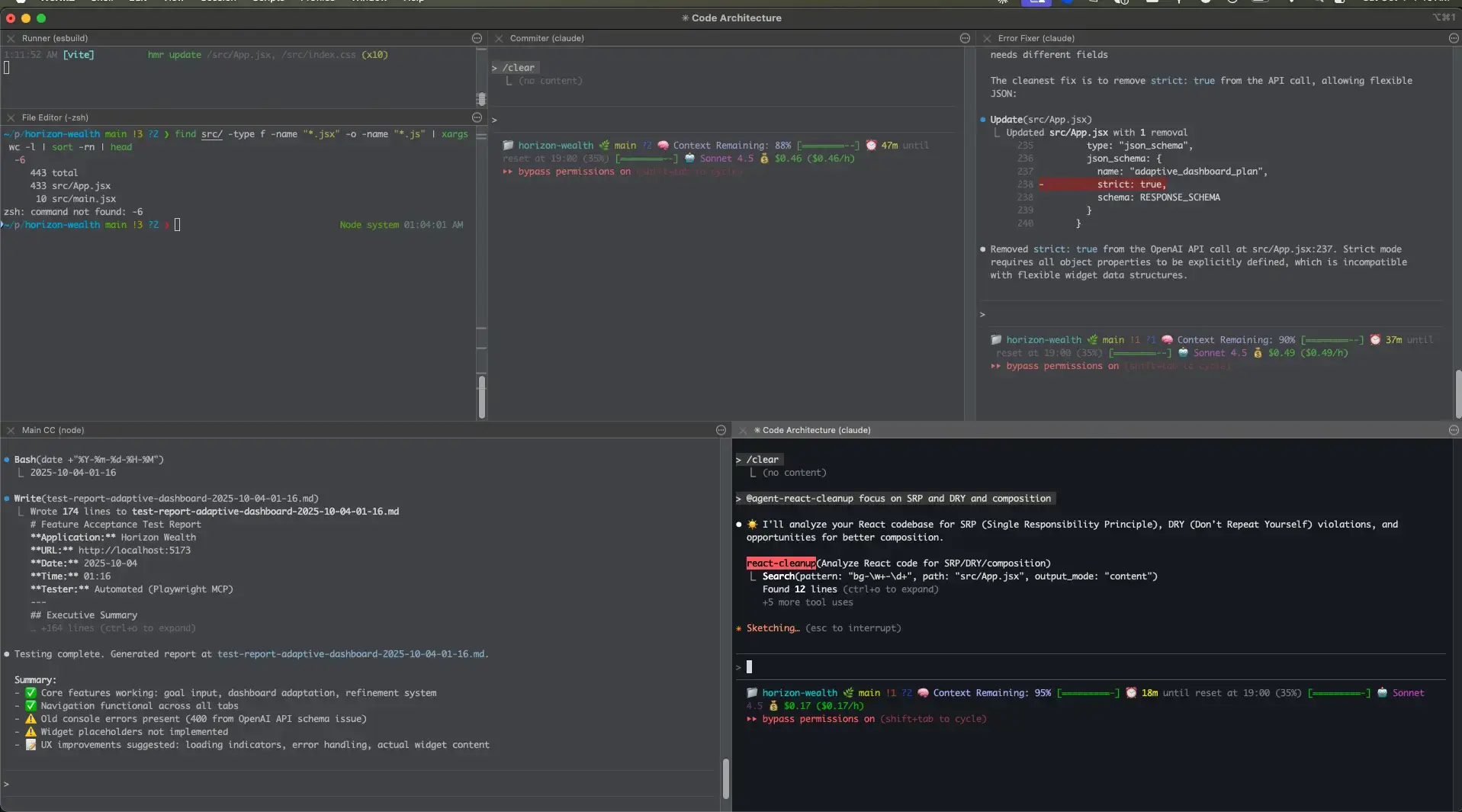 Multiple Claude Code sessions shipping production work in parallel